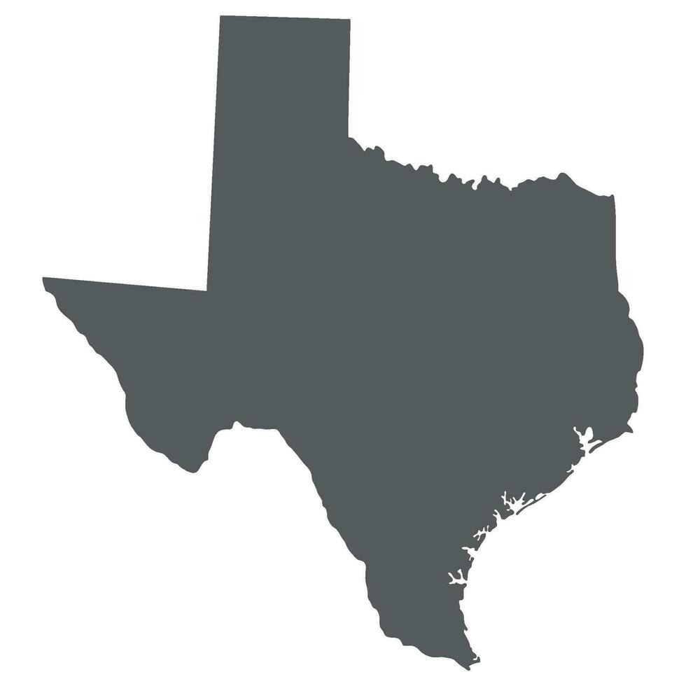 texas stat Karta. Karta av de oss stat av texas. vektor