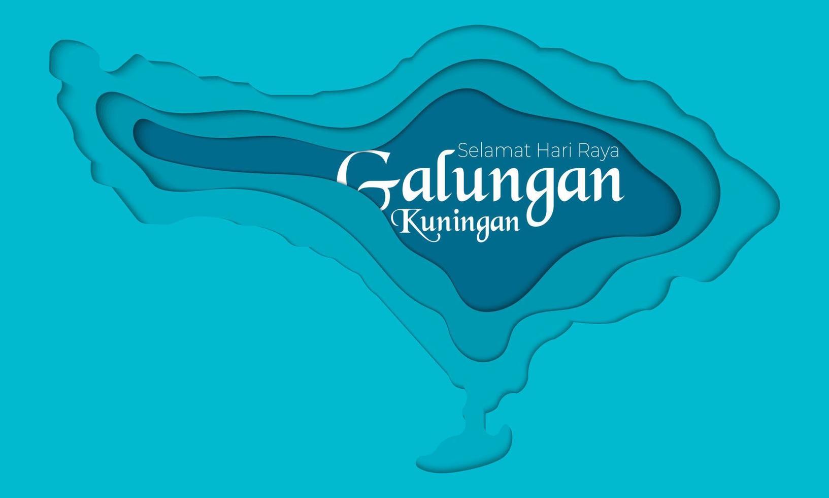 glad galungan kuningan papper bali karta vektor