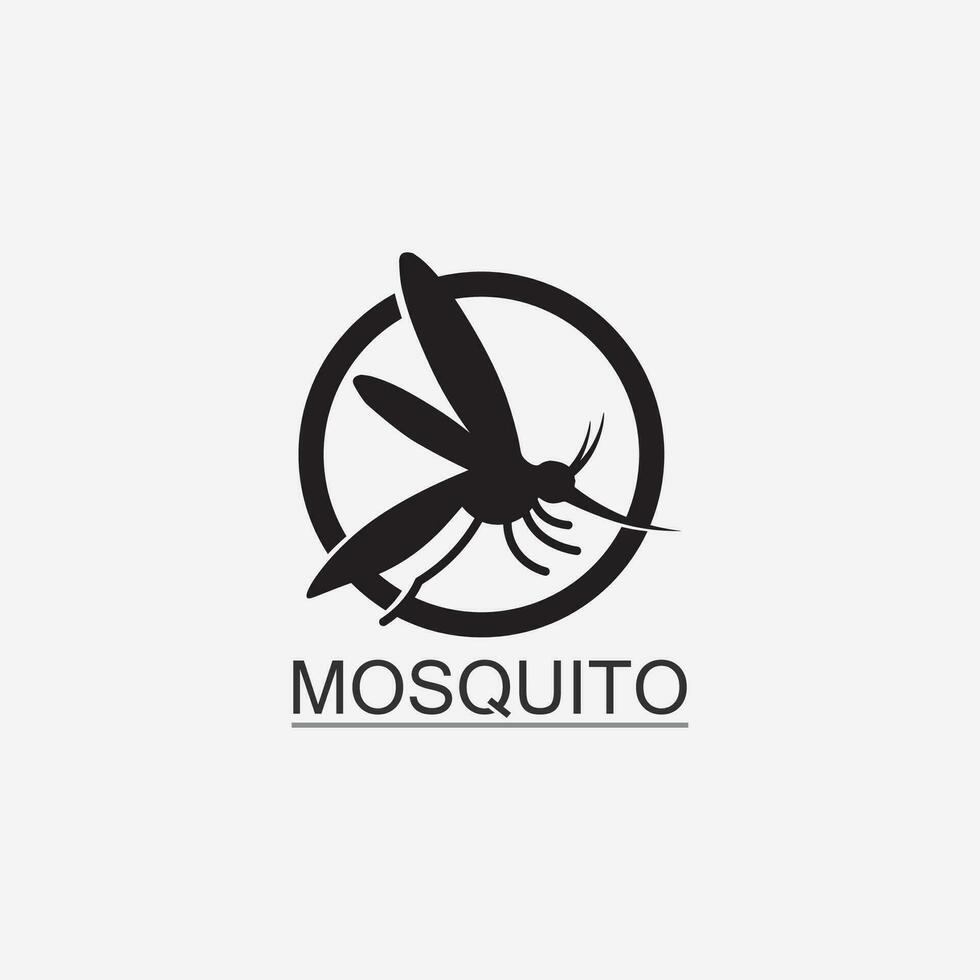 mygga ikon och insekt logotyp djur- illustration design grafisk vektor