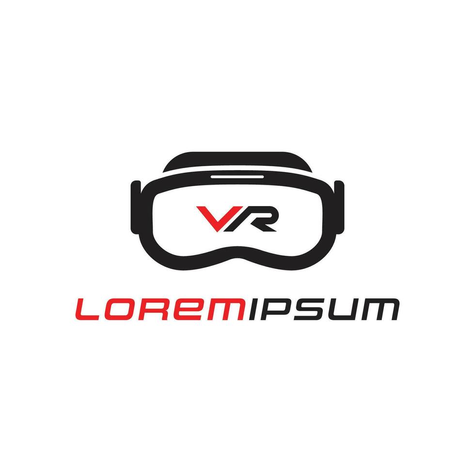 virtuell Wirklichkeit Logo Vorlage Design Vektor, vr Brief Logo Design mit kreativ modern vektor