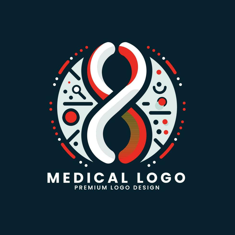 Arzt medizinisch Krankenhaus Wissenschaft DNA Logo Design Konzept Vektor Vorlage