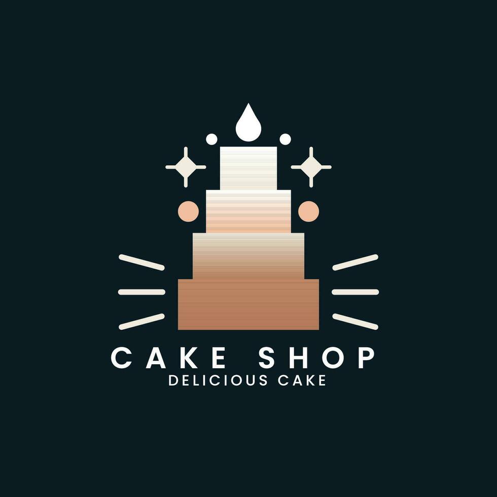 utsökt kaka begrepp bageri affär logotyp design vektor