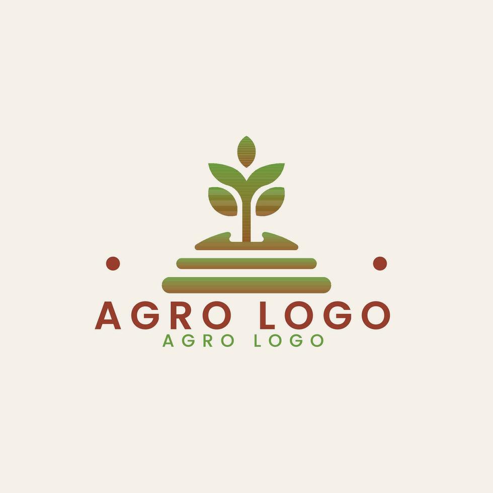 Agro Bauernhof natürlich Essen Konzept Baum Blatt Logo Design Vektor Vorlage