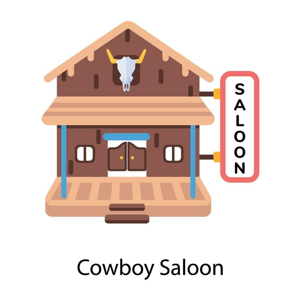 trendig cowboy salong vektor