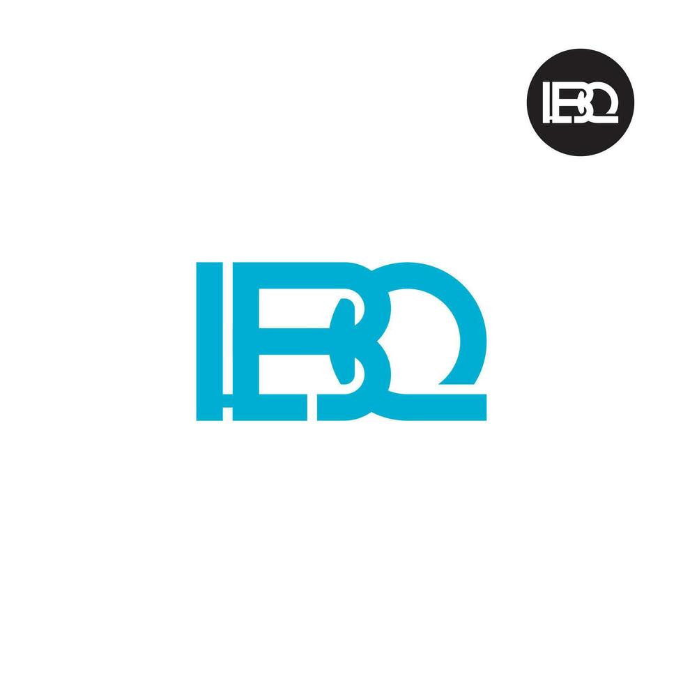 brev lbq monogram logotyp design vektor