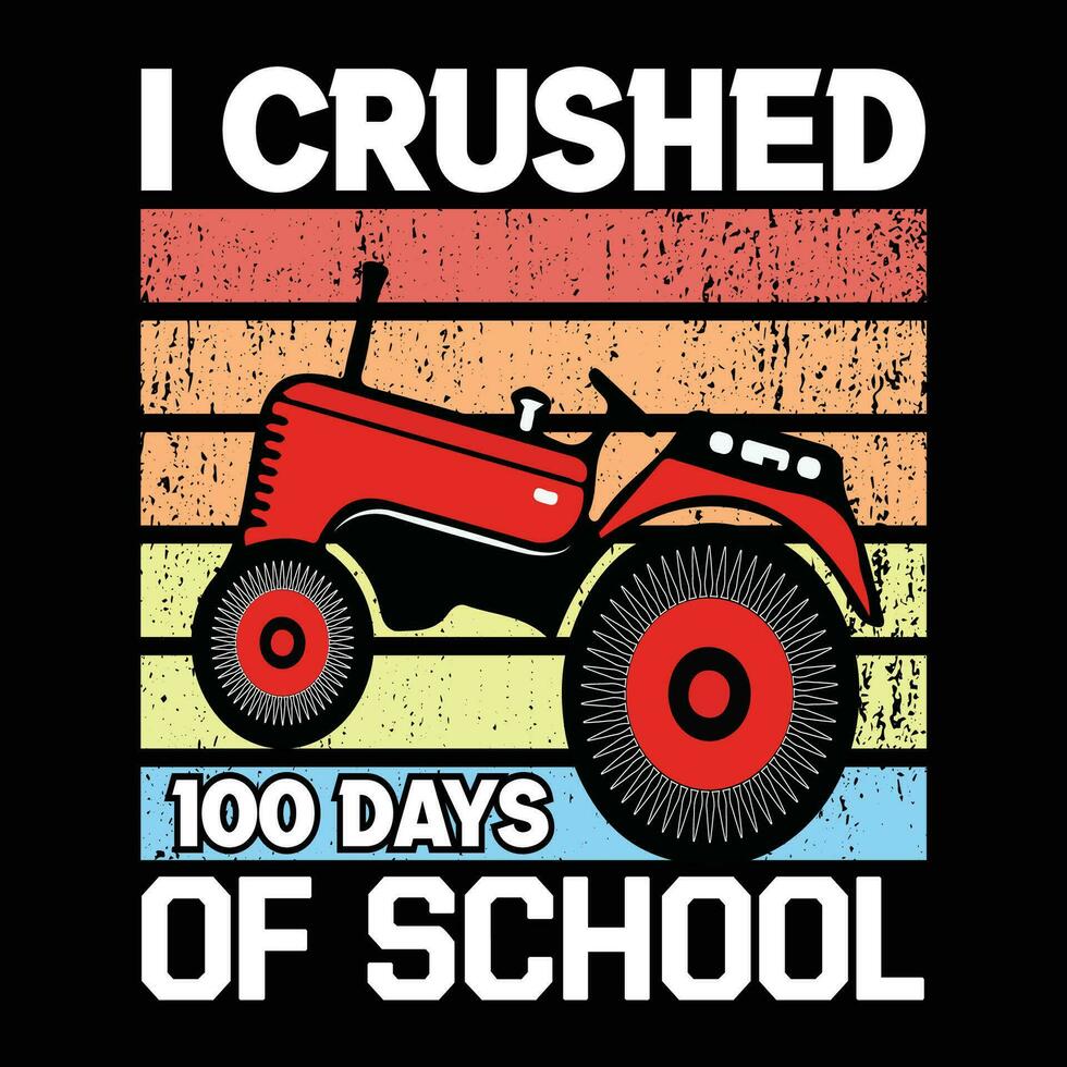 100 Tage von Schule Zitat Jahrgang T-Shirt Design Illustrator vektor