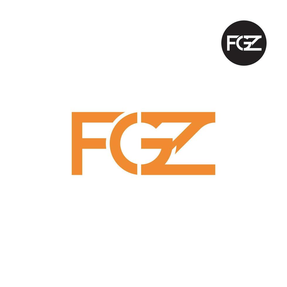 brev fgz monogram logotyp design vektor