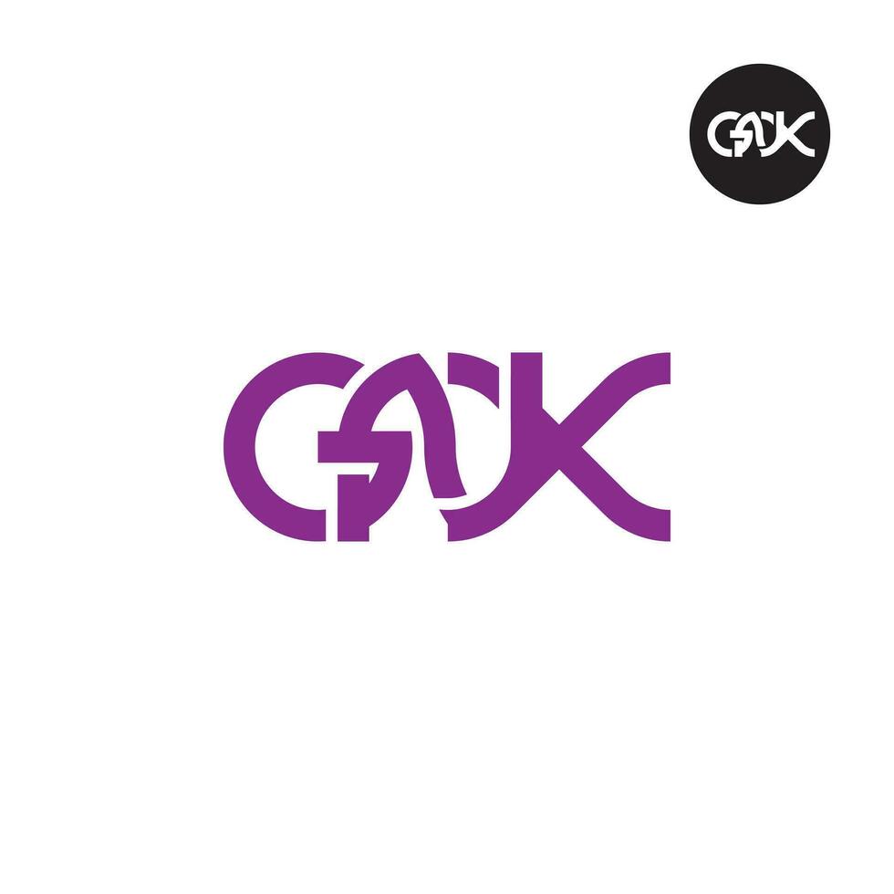 Brief gnx Monogramm Logo Design vektor