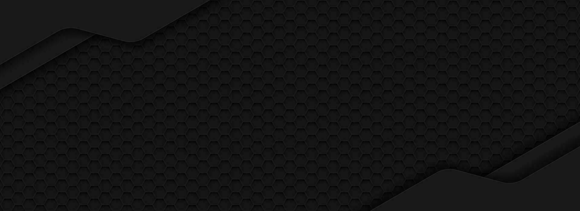 schwarz Hexagon Material modern Hintergrund vektor