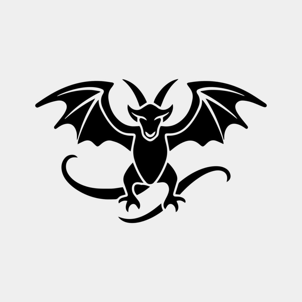 isoliert Drachen Symbol. Drachen Logo. Vektor Illustration