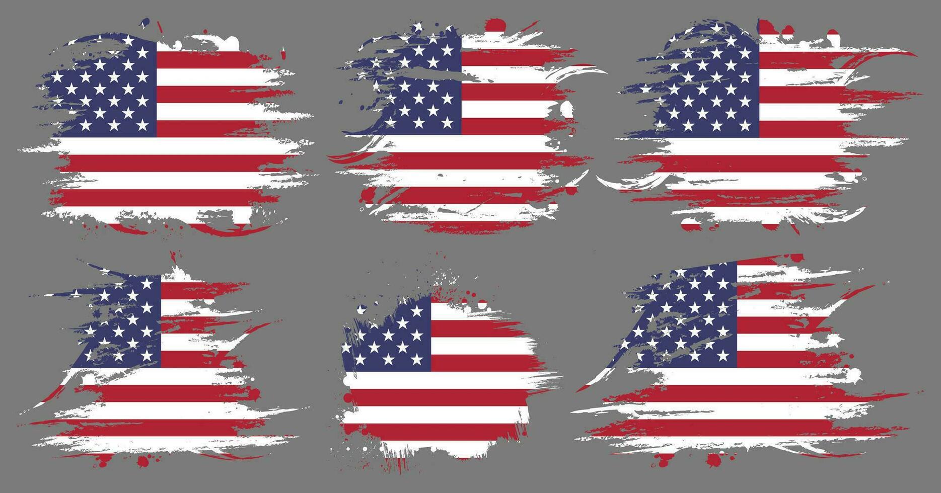 amerikan flagga silhuett, grunge USA flagga uppsättning vektor, grunge, flagga, silhuett, oberoende, juli, 4:e av juli, 4:e juli, flagga silhuett vektor