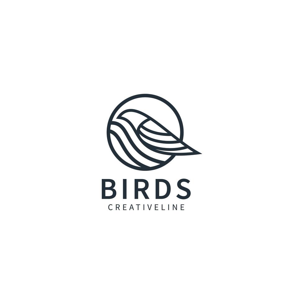 fågel logotyp mall design vektor ikon illustration