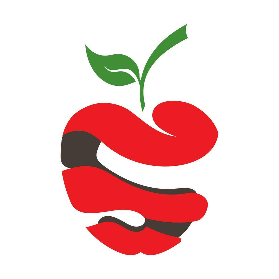 Apfel Logo Design Konzept vektor