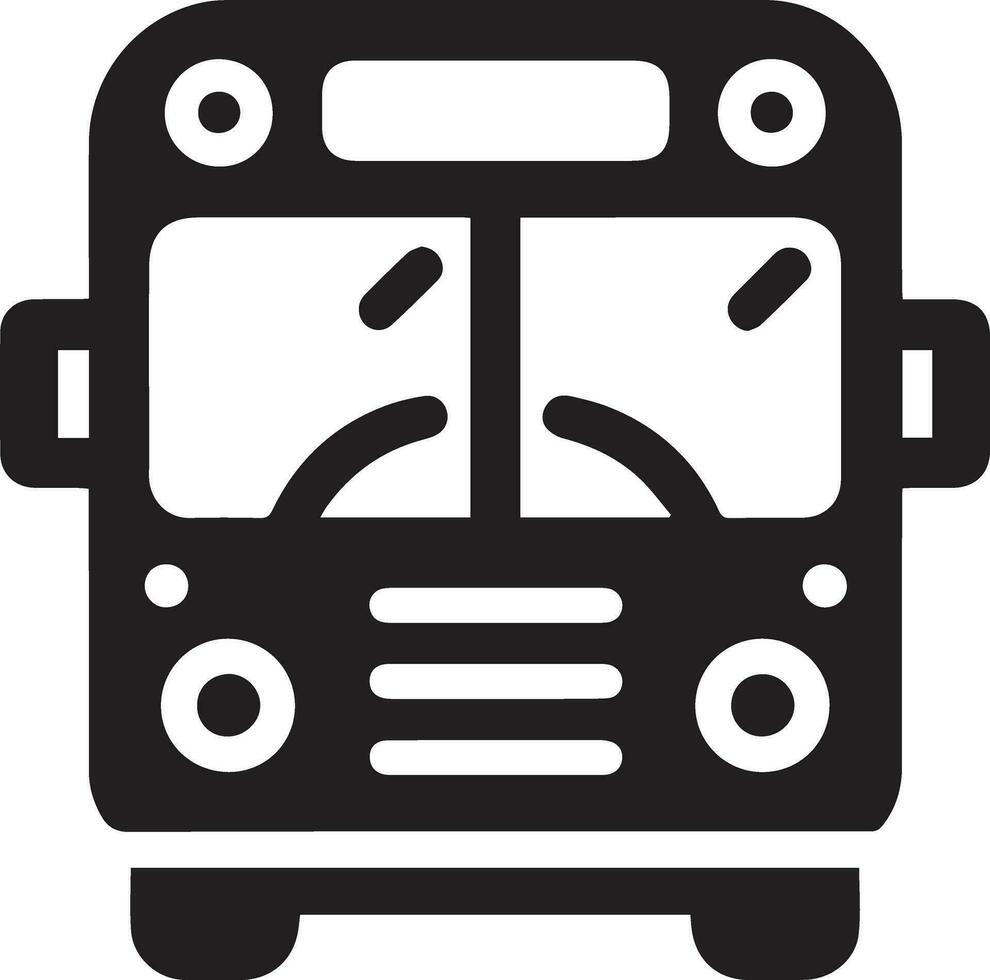 ein Bus Symbol Vektor Silhouette schwarz Farbe 18