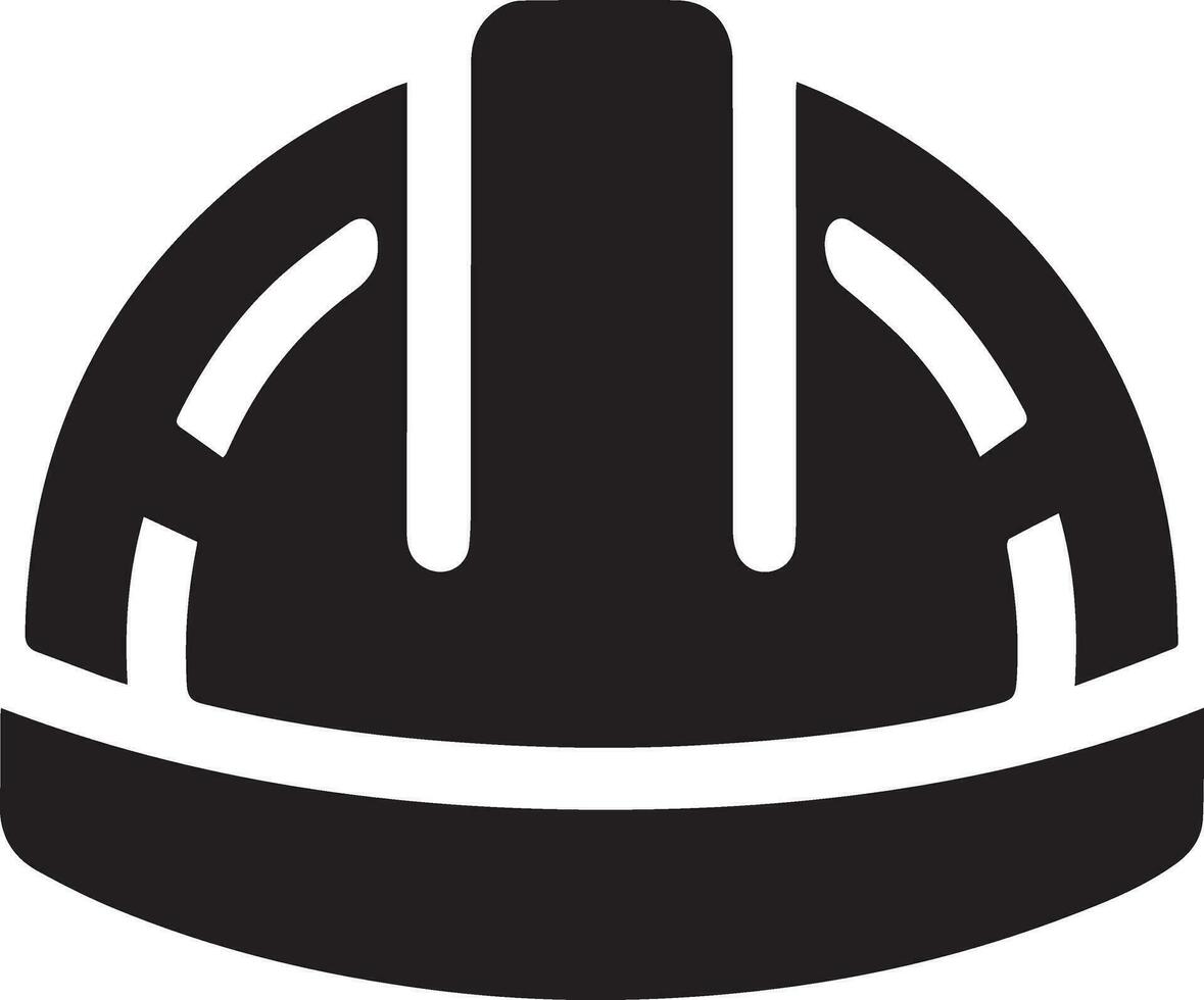 minimal Konstruktion Helm Symbol Vektor Silhouette, Weiß Hintergrund 15