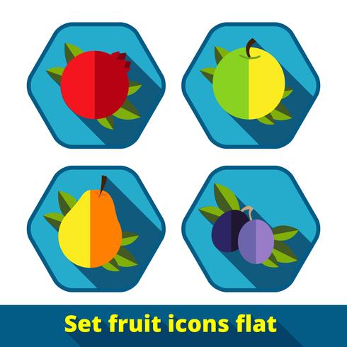 Obst-Icon-Set vektor