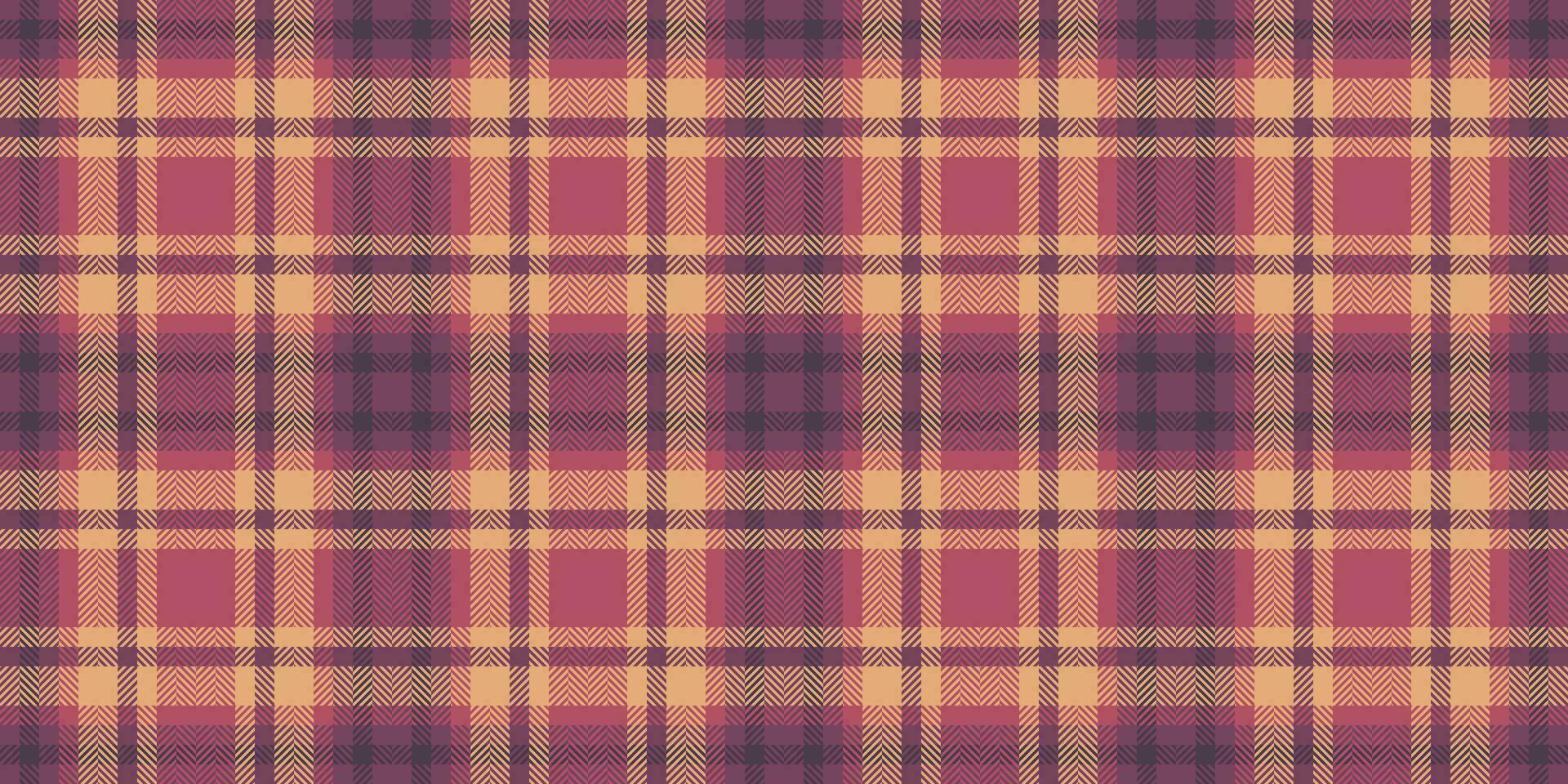 kurva textil- textur kolla upp, individualitet mönster pläd tyg. maskulin sömlös vektor tartan bakgrund i rosa och orange färger.