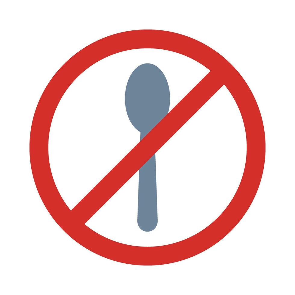 Nein Essen Vektor eben Symbol zum persönlich und kommerziell verwenden.