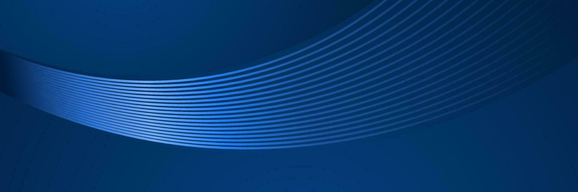 abstrakt Geschäft dunkel Blau Welle Hintergrund mit glühend Linien vektor