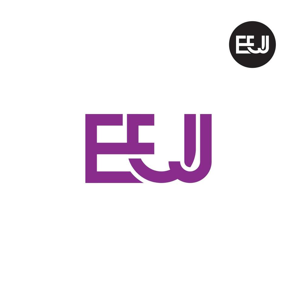 Brief euj Monogramm Logo Design vektor