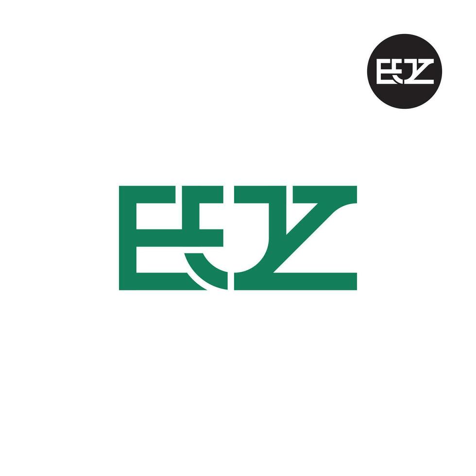 brev euz monogram logotyp design vektor