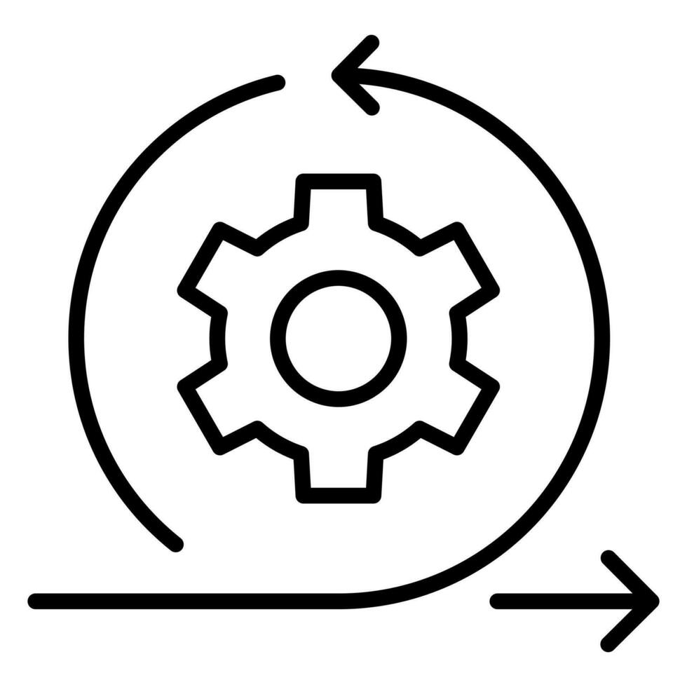 agil Operationen Symbol Linie Vektor Illustration