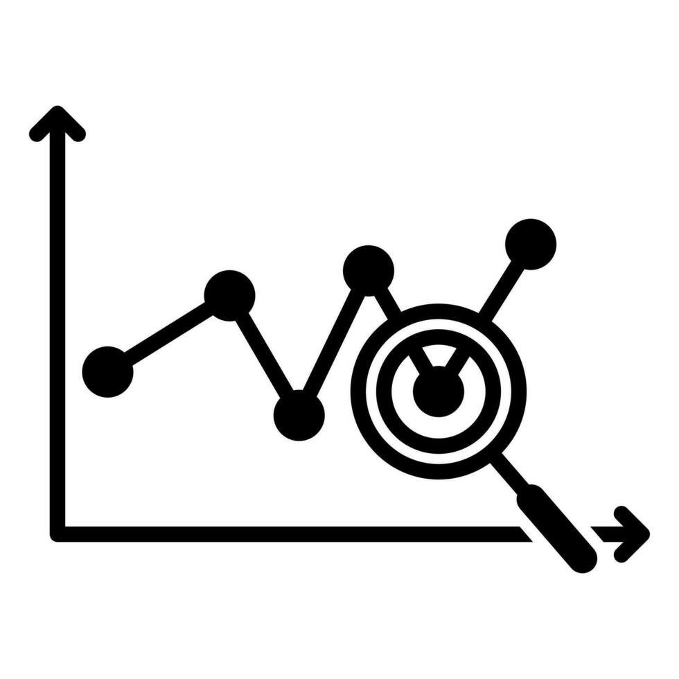 vorausschauend Analytik Symbol Linie Vektor Illustration