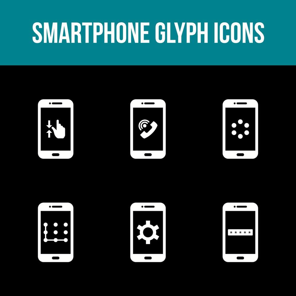 Smartphone- und mobile Apps-Vektor-Icon-Set vektor