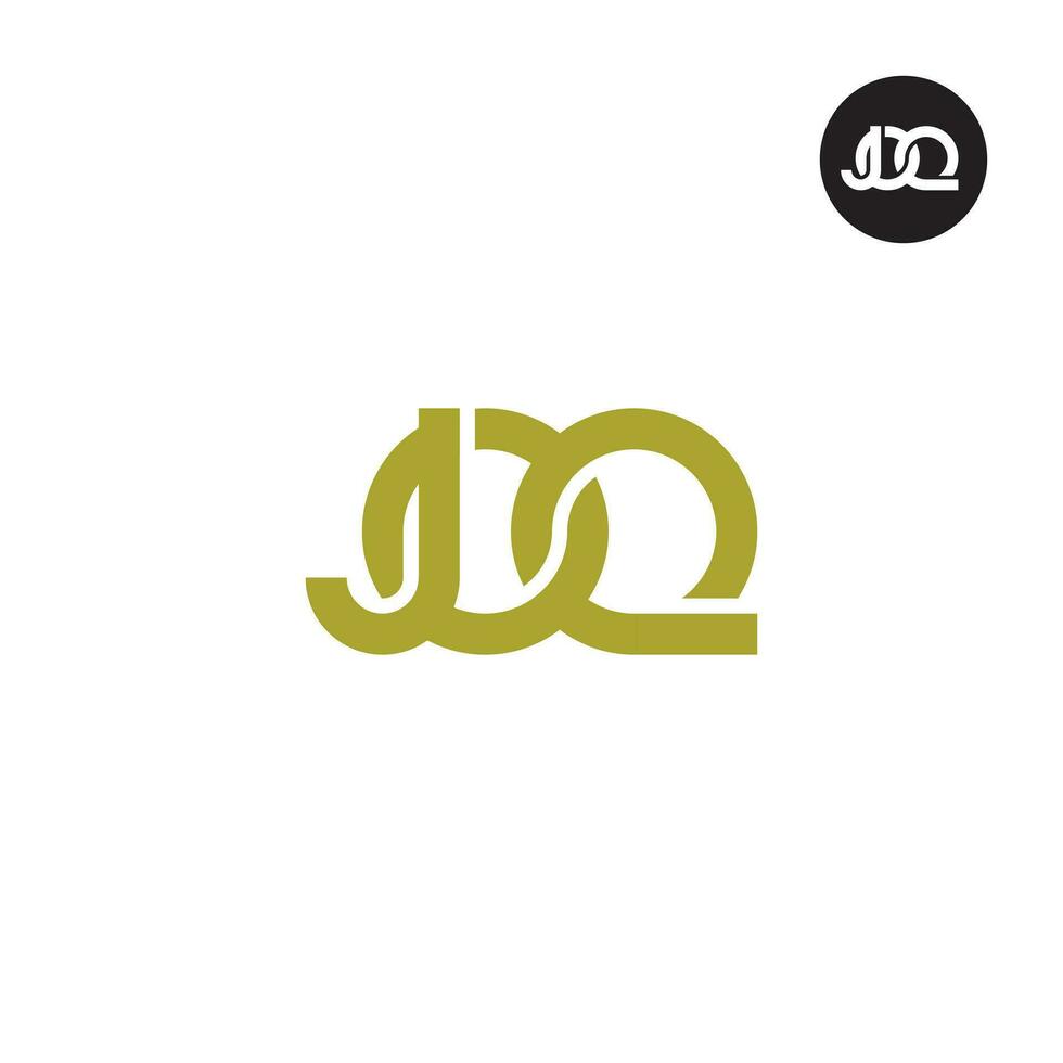 brev joq monogram logotyp design vektor