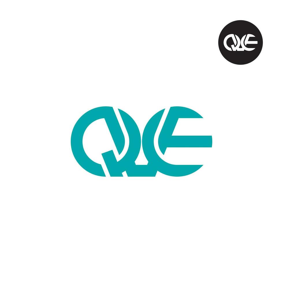 Brief qve Monogramm Logo Design vektor