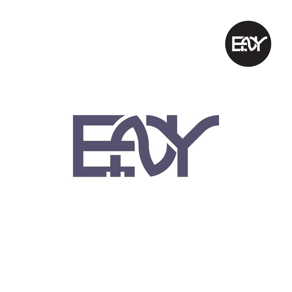 Brief eny Monogramm Logo Design vektor