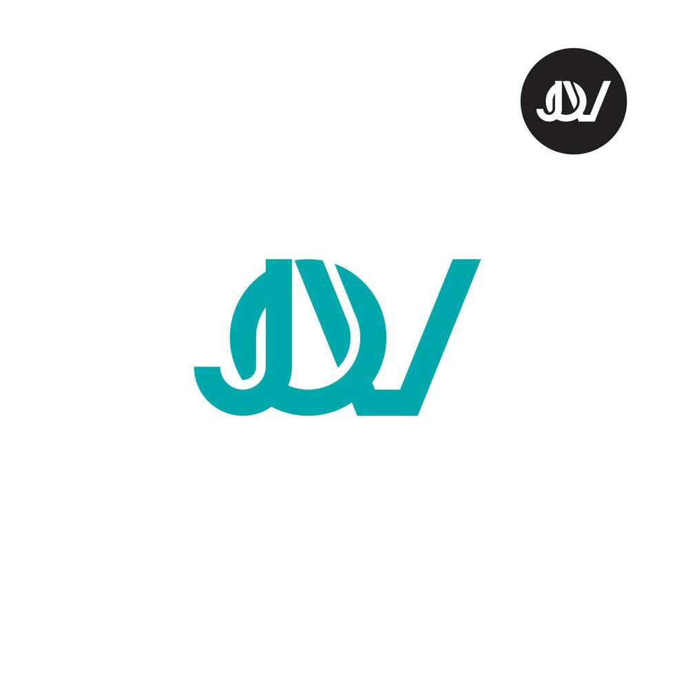 Brief jov Monogramm Logo Design vektor