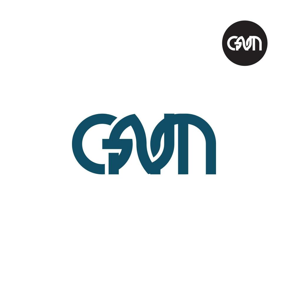 brev gnm monogram logotyp design vektor