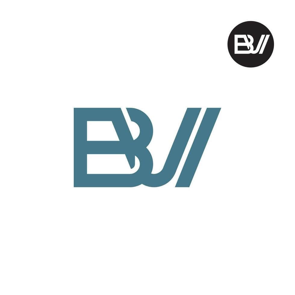 Brief bvi Monogramm Logo Design vektor