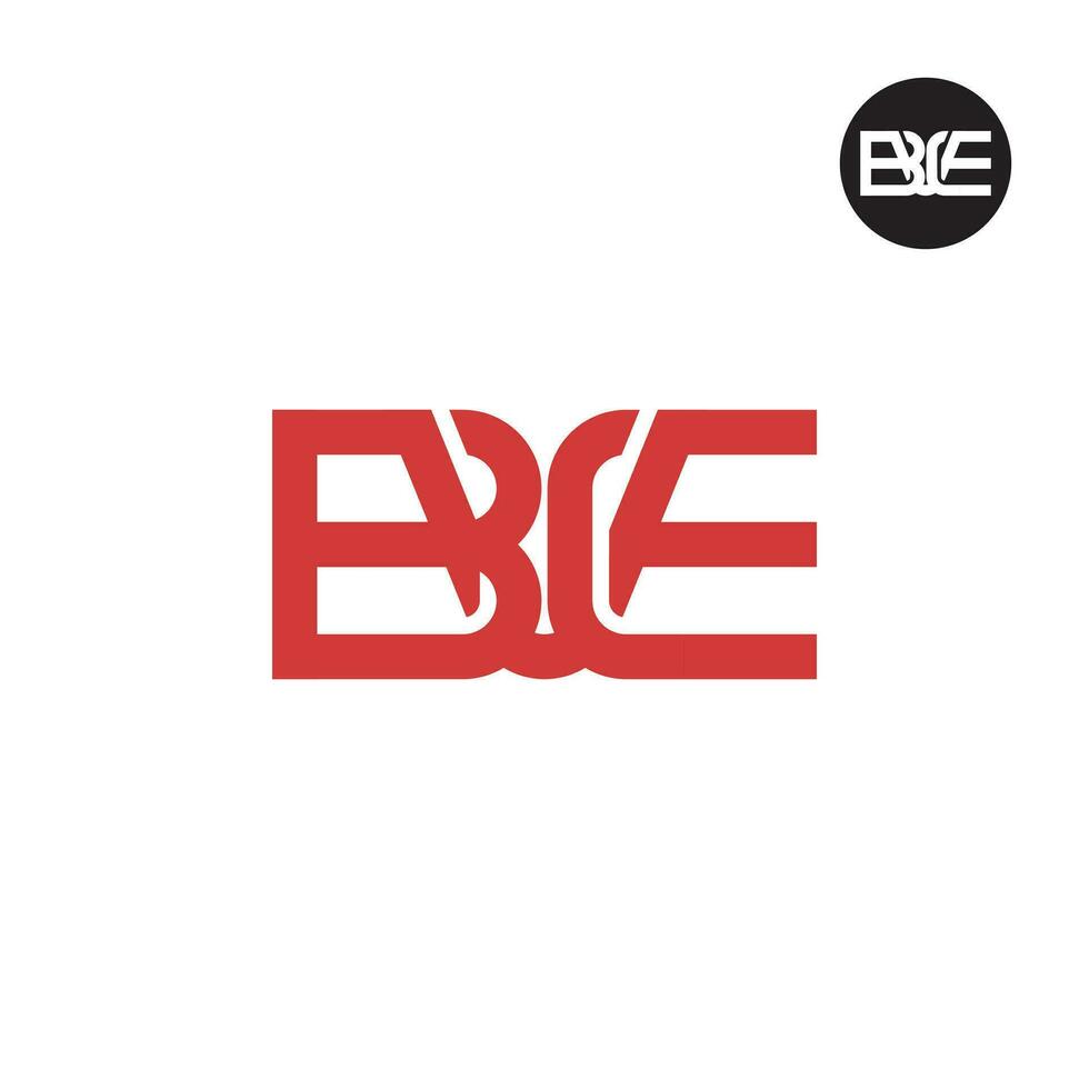 Brief bve Monogramm Logo Design vektor