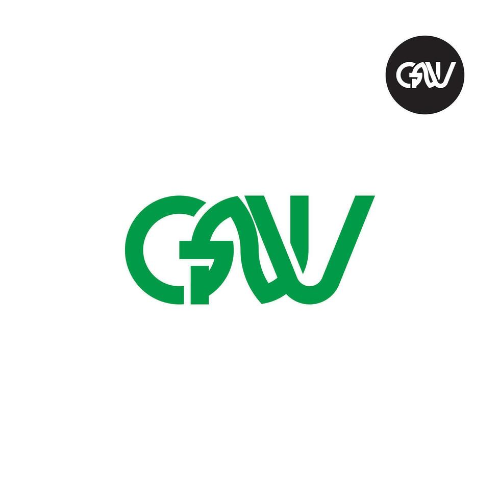 brev gnv monogram logotyp design vektor