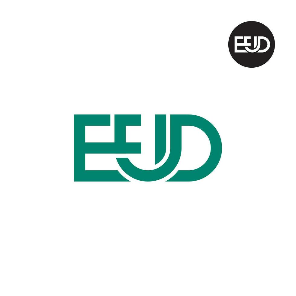 Brief eu Monogramm Logo Design vektor