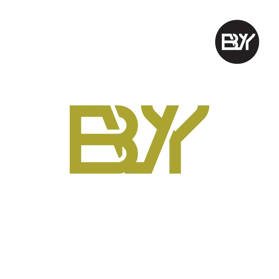 brev bvy monogram logotyp design vektor