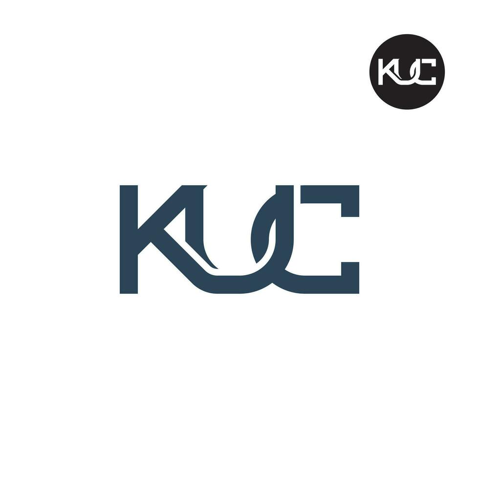 brev kuc monogram logotyp design vektor