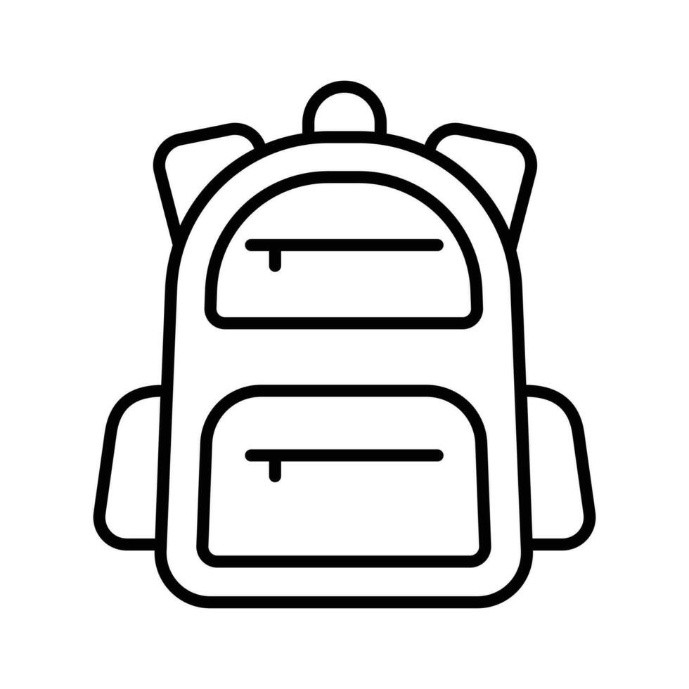 skaffa sig din händer på skola väska vektor design, premie praktisk ikon av ryggsäck