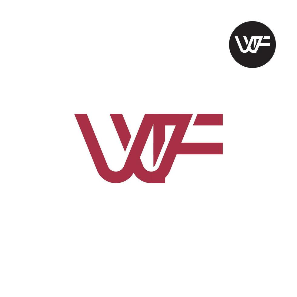 brev vvf eller wf monogram logotyp design vektor