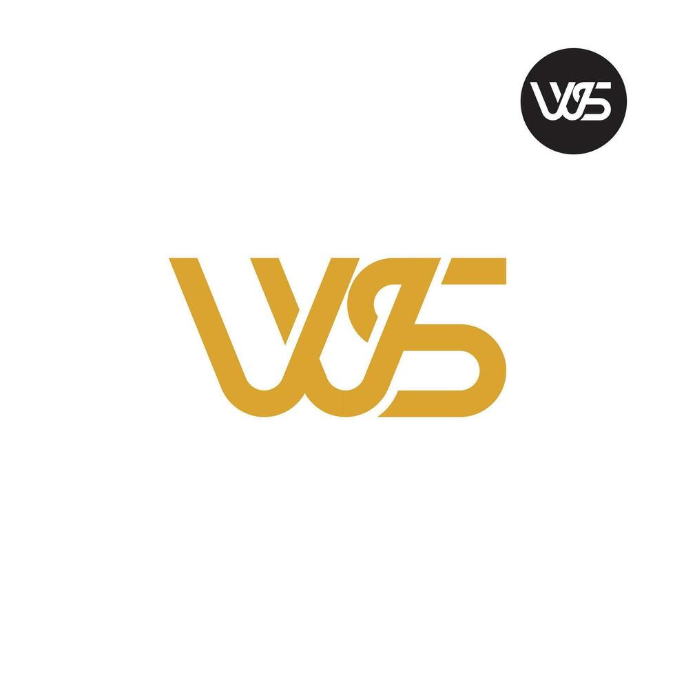 brev vvs eller ws monogram logotyp design vektor