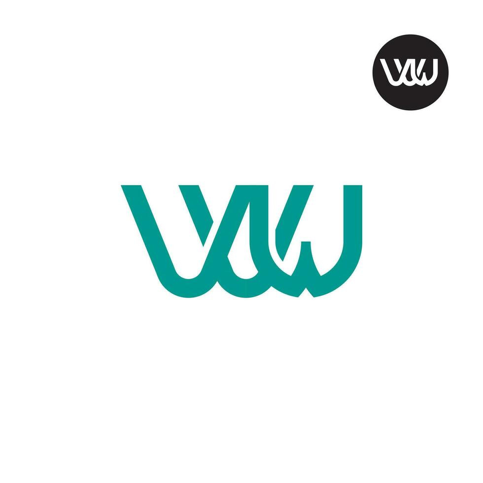 brev vvw monogram logotyp design vektor