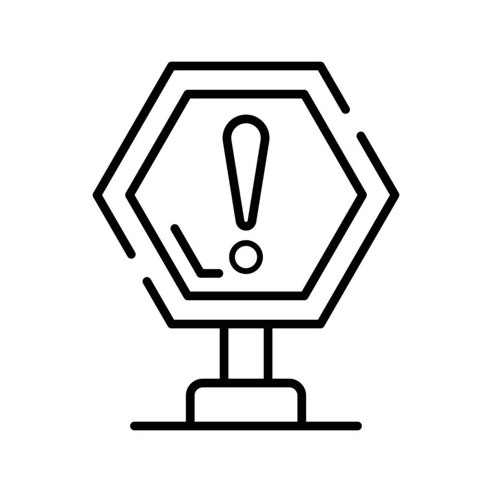 modisch Symbol von warnen Zeichen Tafel Vektor Design isoliert auf Weiß Hintergrund