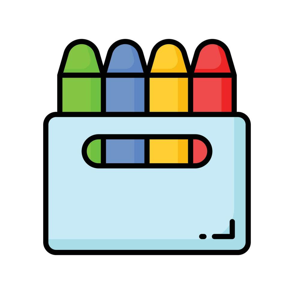 hugg detta Fantastisk ikon av krita färger, teckning verktyg, brevpapper Utrustning vektor