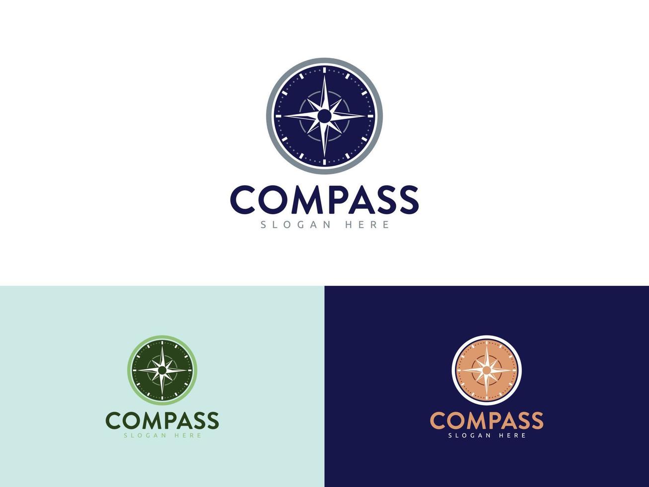 Kompass-Logo-Vektor-Vorlage vektor