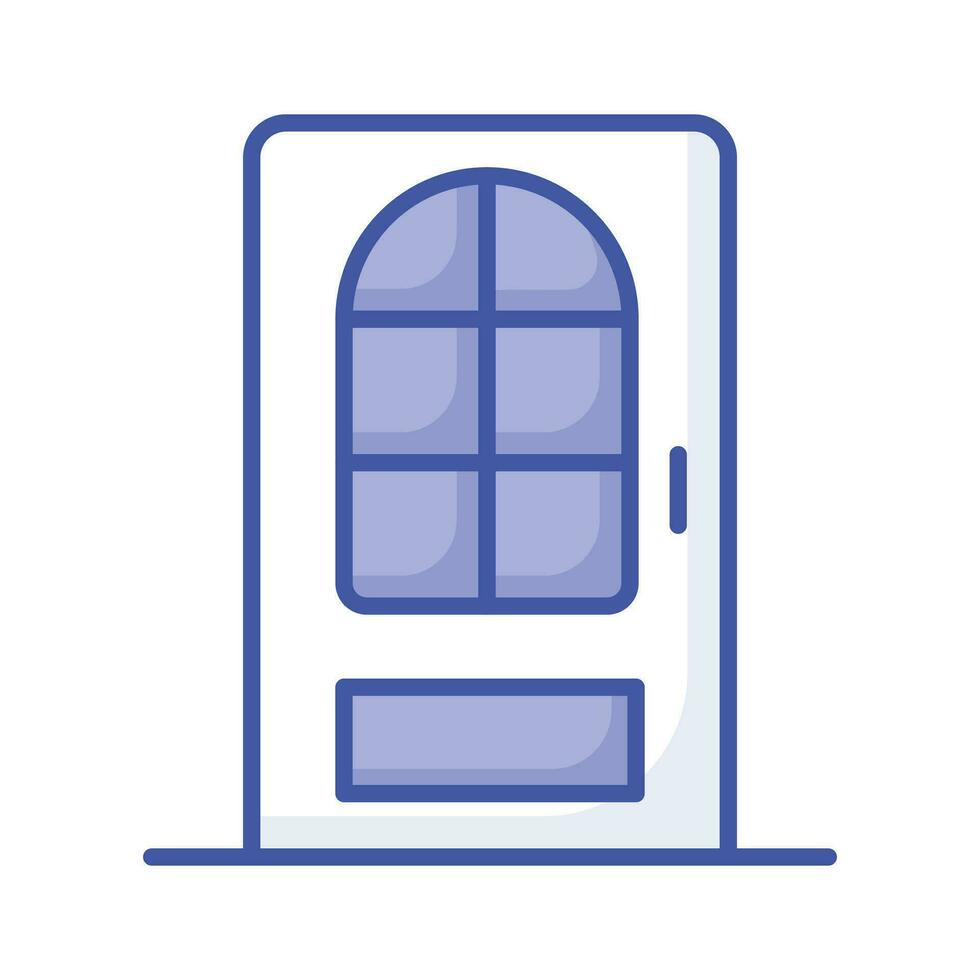 skön designad ikon av Hem ingång dörr, trendig stil ikon vektor