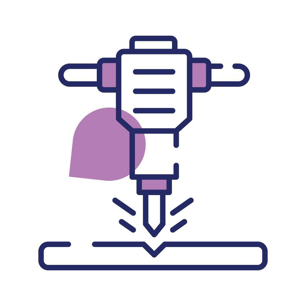 Presslufthammer Symbol Design, elektrisch Bohren baulich Maschine vektor