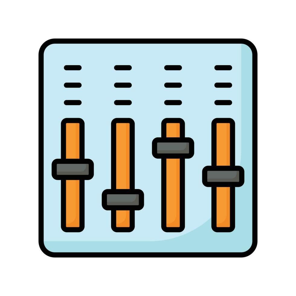 Klang Equalizer Vektor Design, isoliert auf Weiß Hintergrund