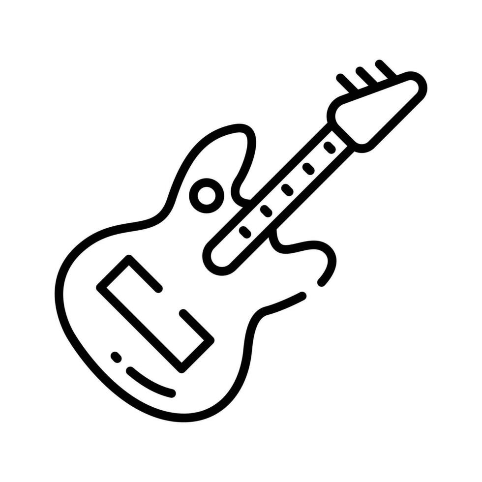ein Zeichenfolge Musical Instrument Vektor Design, Prämie Symbol von Gitarre im modern Stil